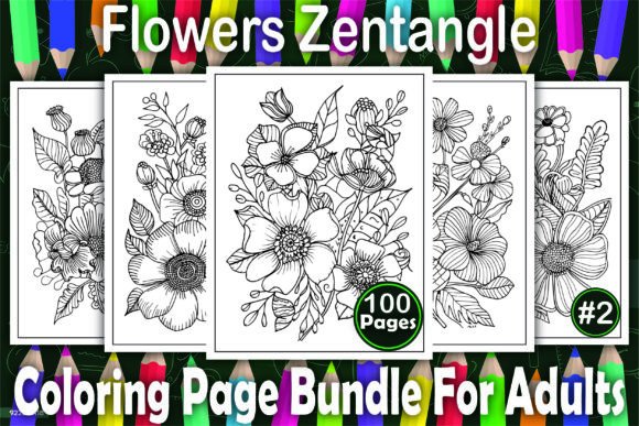 Download Flowers Zentangle Coloring Book Pages - Flowers zentangle coloring book Collection