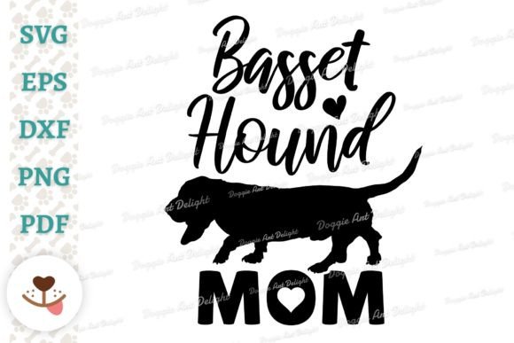 Download Basset Hound Mom Design, Dog Mom Svg Png - Hound Collection