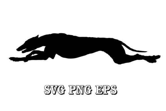 Download Azawakh Hound Dog is Running Silhouette - Hound Collection