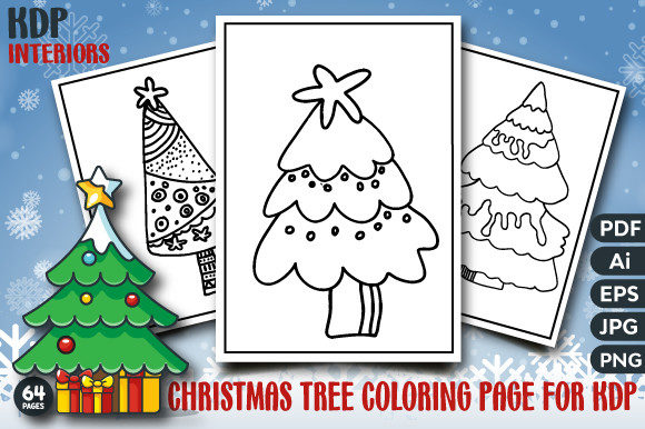 Download Christmas Tree Coloring Page for Kdp - Premium Resources