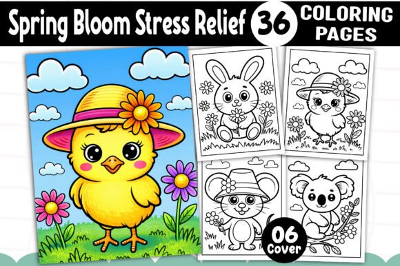 Download Spring Bloom Stress Relief Coloring Book - Spring Collection