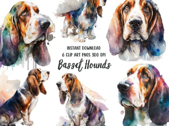 Download Basset Hound Clipart Png Set - Hound Collection